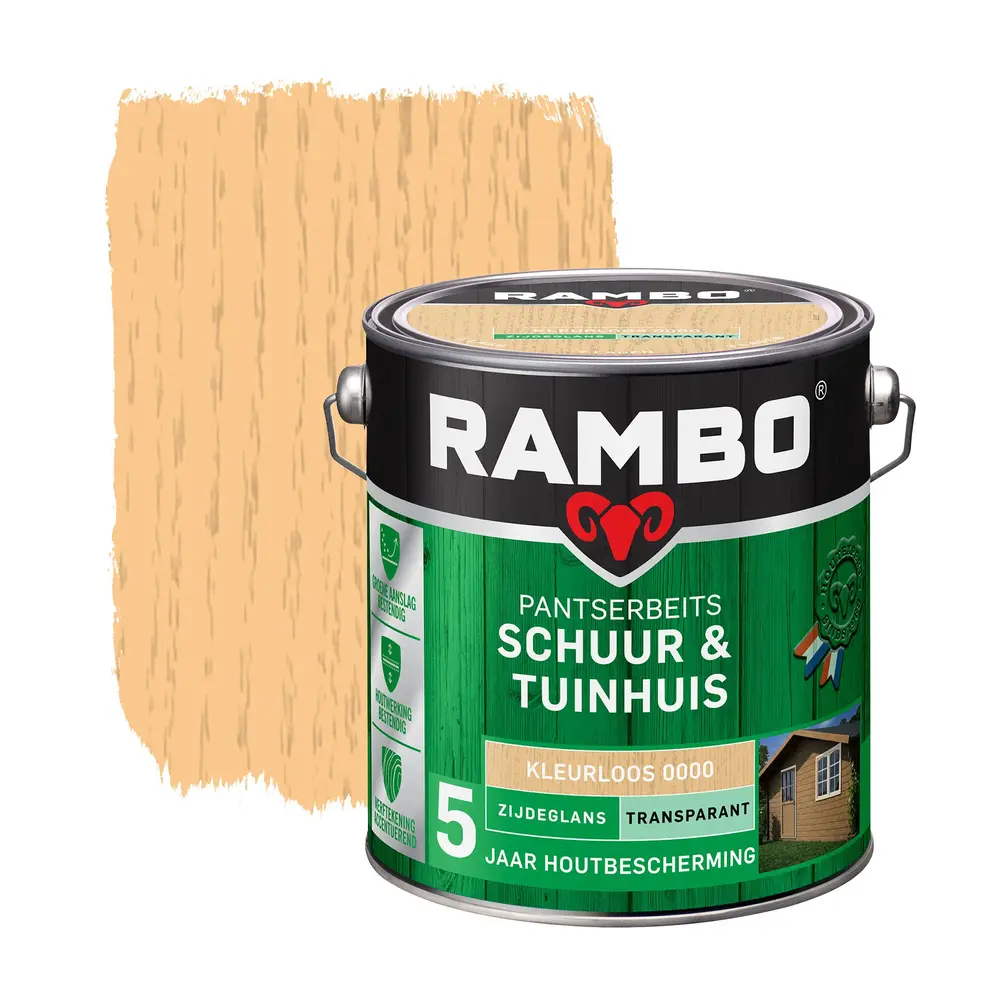 Rambo Pantserbeits Schuur&Tuinhuis Zijdeglans Transparant Rambo Pantserbeits Schuur&Tuinhuis Zijdeglans Transparant