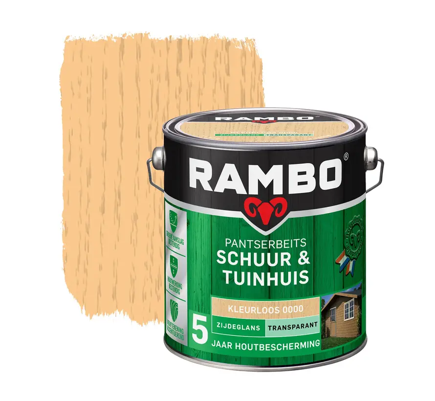 Rambo Pantserbeits Schuur&Tuinhuis Zijdeglans Transparant - 750 ML