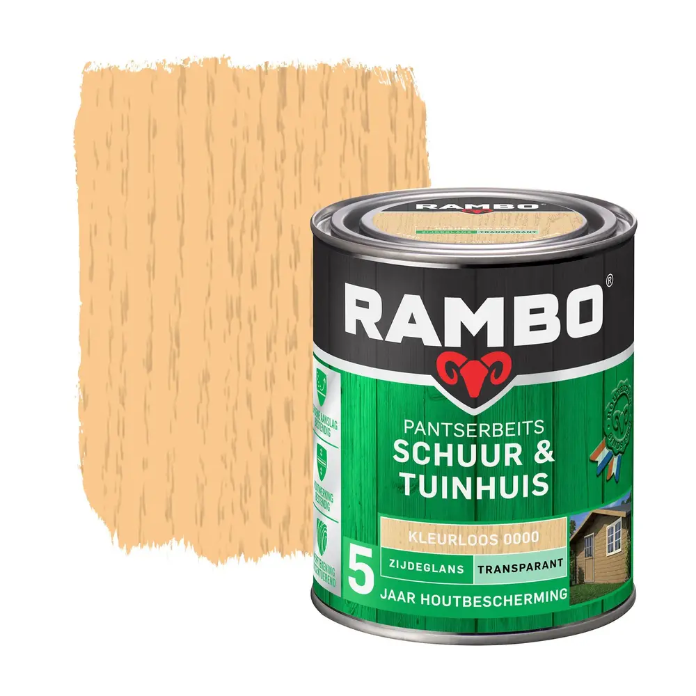 Rambo Pantserbeits Schuur&Tuinhuis Zijdeglans Transparant Rambo Pantserbeits Schuur&Tuinhuis Zijdeglans Transparant