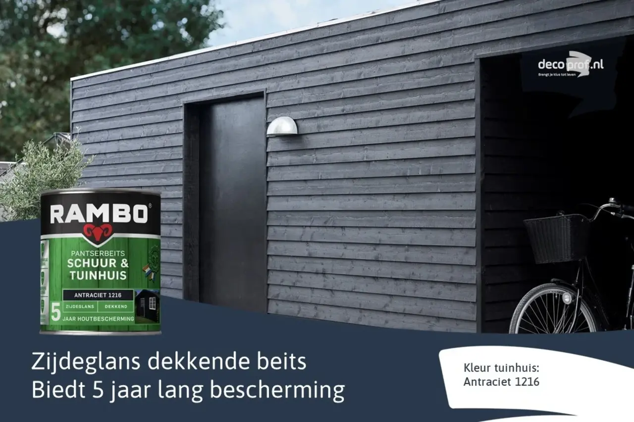 Rambo Pantserbeits Schuur&Tuinhuis Zijdeglans Dekkend Antraciet 1216 Rambo Pantserbeits Schuur&Tuinhuis Zijdeglans Dekkend Antraciet 1216