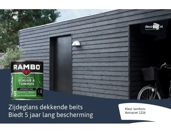 Rambo Pantserbeits Schuur&Tuinhuis Zijdeglans Dekkend Antraciet 1216 Rambo Pantserbeits Schuur&Tuinhuis Zijdeglans Dekkend Antraciet 1216