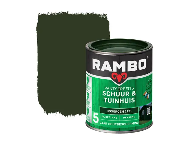 Rambo Pantserbeits Schuur&Tuinhuis Zijdeglans Dekkend Bosgroen 1131