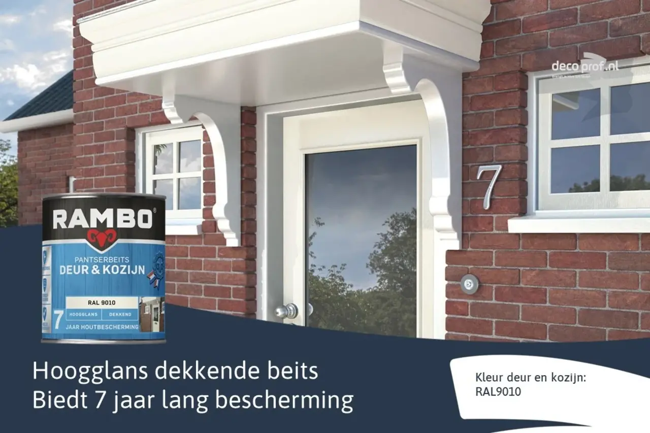 Rambo Pantserbeits Deur&Kozijn Hoogglans Dekkend RAL 9010 Rambo Pantserbeits Deur&Kozijn Hoogglans Dekkend RAL 9010