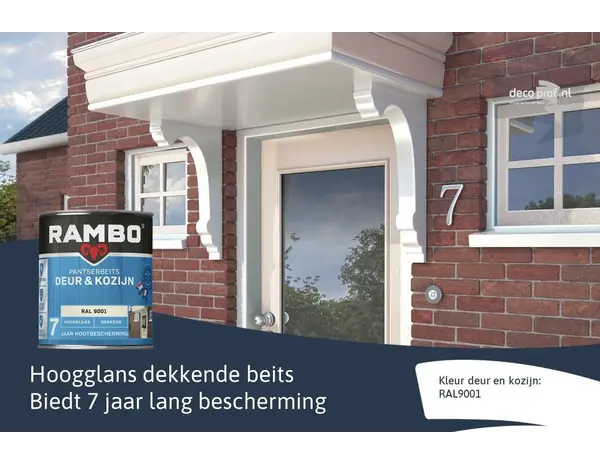 Rambo Pantserbeits Deur&Kozijn Hoogglans Dekkend RAL 9001 Rambo Pantserbeits Deur&Kozijn Hoogglans Dekkend RAL 9001