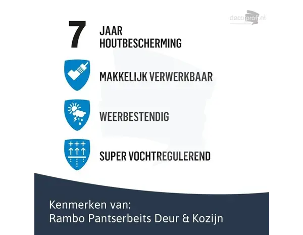 Rambo Pantserbeits Deur&Kozijn Hoogglans Dekkend RAL 9001 Rambo Pantserbeits Deur&Kozijn Hoogglans Dekkend RAL 9001