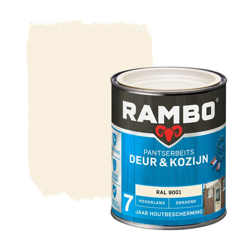 Rambo Pantserbeits Deur&Kozijn Hoogglans Dekkend RAL 9001 Rambo Pantserbeits Deur&Kozijn Hoogglans Dekkend RAL 9001