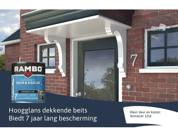 Rambo Pantserbeits Deur&Kozijn Hoogglans Dekkend Antraciet 1216