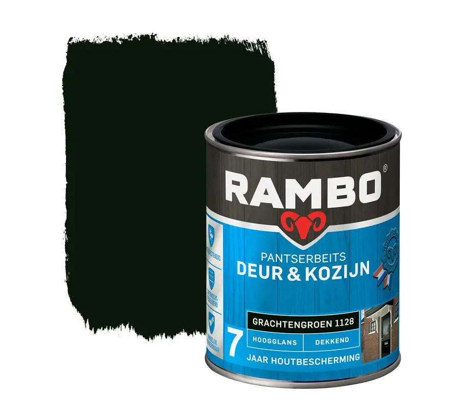 Rambo Pantserbeits Deur&Kozijn Hoogglans Dekkend Grachtengroen 1128 - 750 ML