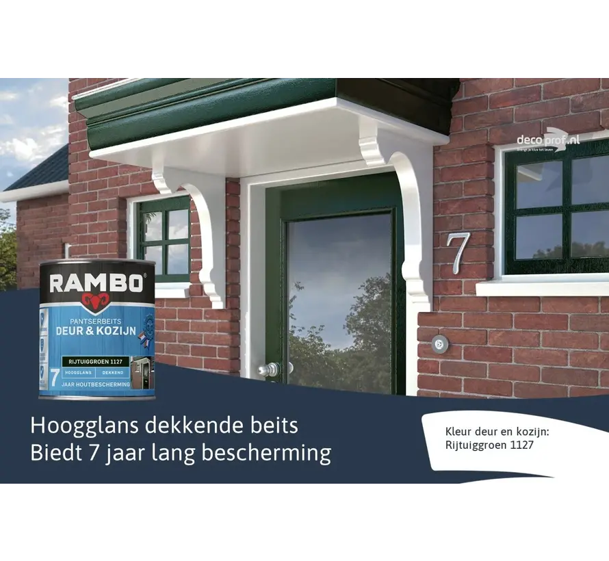 Rambo Pantserbeits Deur&Kozijn Hoogglans Dekkend Rijtuiggroen 1127 - 750 ML