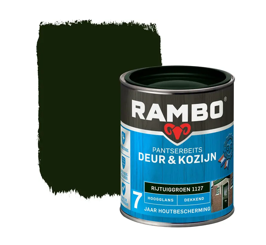 Rambo Pantserbeits Deur&Kozijn Hoogglans Dekkend Rijtuiggroen 1127 - 750 ML