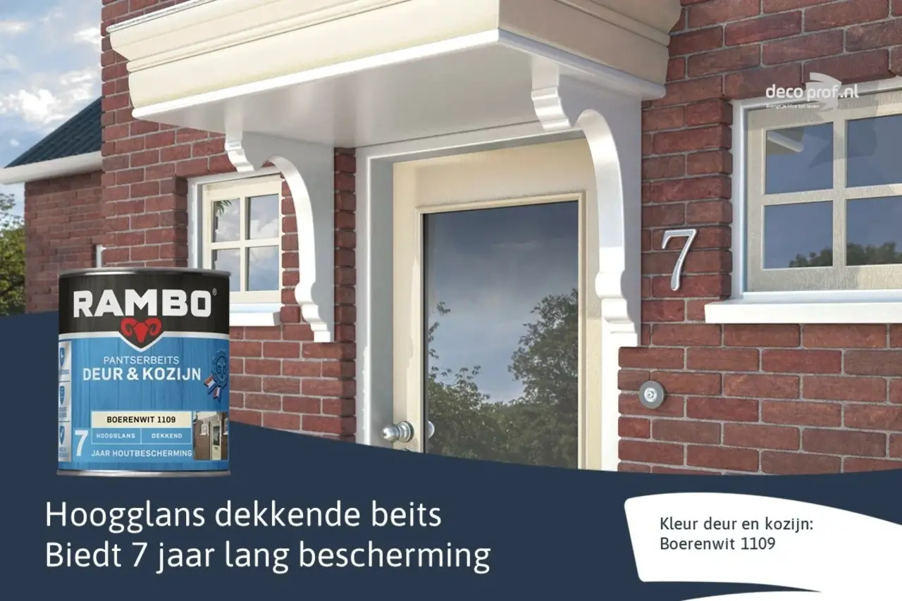 Rambo Pantserbeits Deur&Kozijn Hoogglans Dekkend Boerenwit 1109