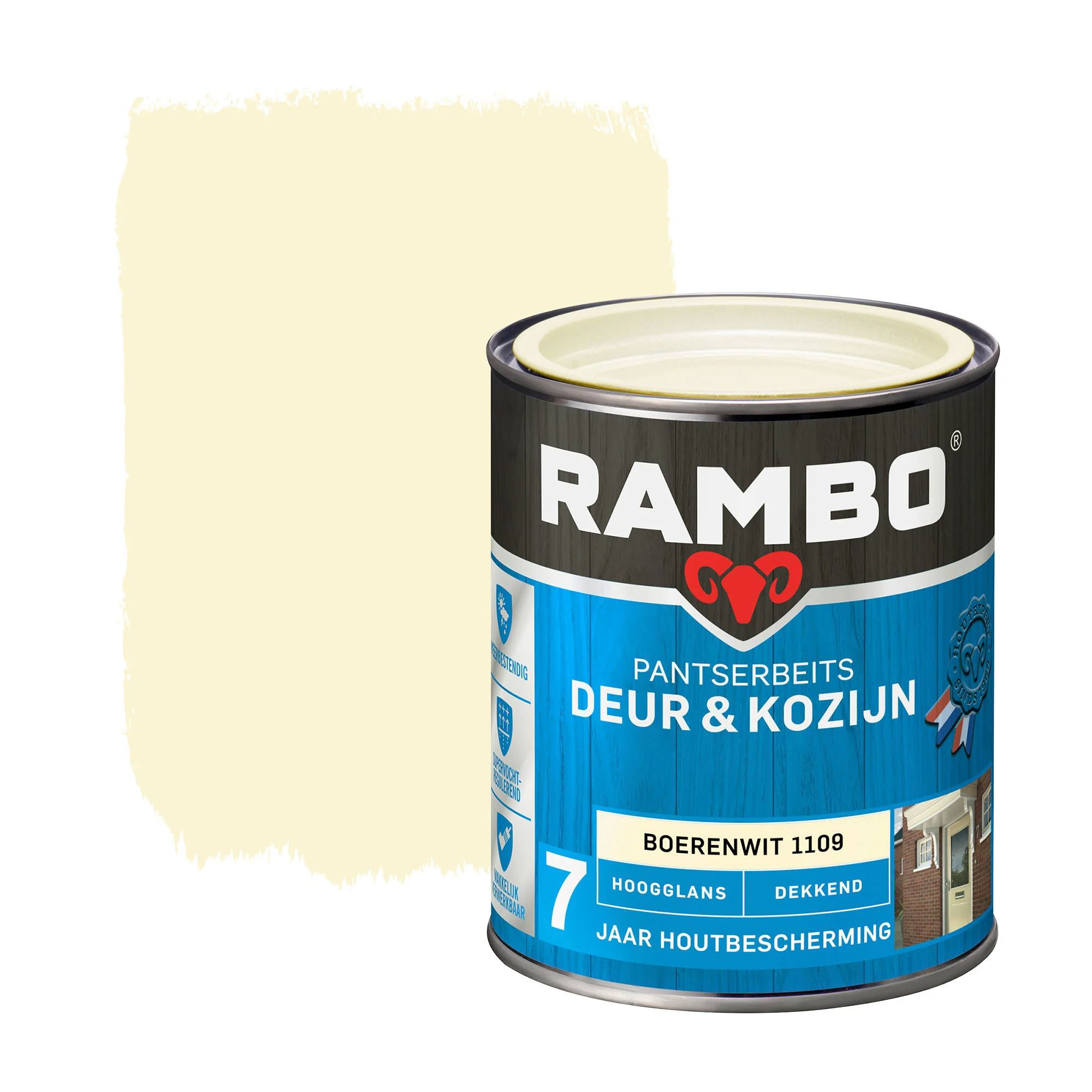 Pantserbeits Deur&Kozijn Hoogglans Dekkend Boerenwit 1109 | 750 ML