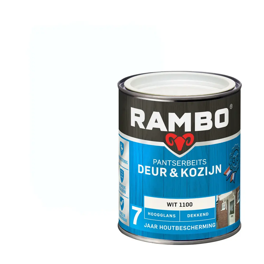 Rambo Pantserbeits Deur&Kozijn Hoogglans Dekkend Wit 1100 Rambo Pantserbeits Deur&Kozijn Hoogglans Dekkend Wit 1100