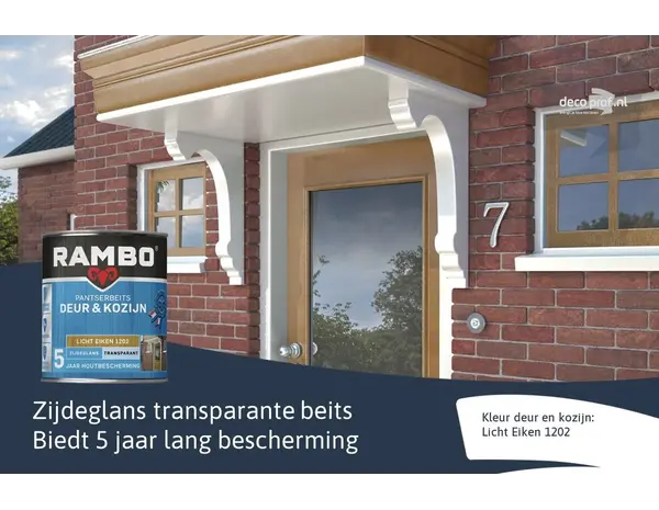 Rambo Pantserbeits Deur&Kozijn Zijdeglans Transparant Licht Eiken 1202 Rambo Pantserbeits Deur&Kozijn Zijdeglans Transparant Licht Eiken 1202