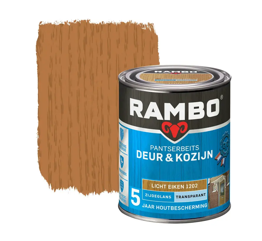 Rambo Pantserbeits Deur&Kozijn Zijdeglans Transparant Licht Eiken 1202 - 750 ML