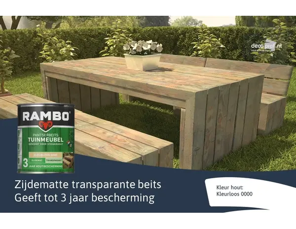 Rambo Pantserbeits Tuinmeubel Zijdeglans Transparant Rambo Pantserbeits Tuinmeubel Zijdeglans Transparant