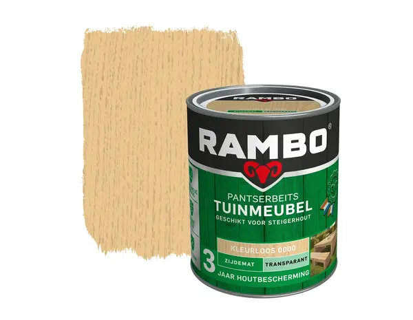 Rambo Pantserbeits Tuinmeubel Zijdeglans Transparant Rambo Pantserbeits Tuinmeubel Zijdeglans Transparant