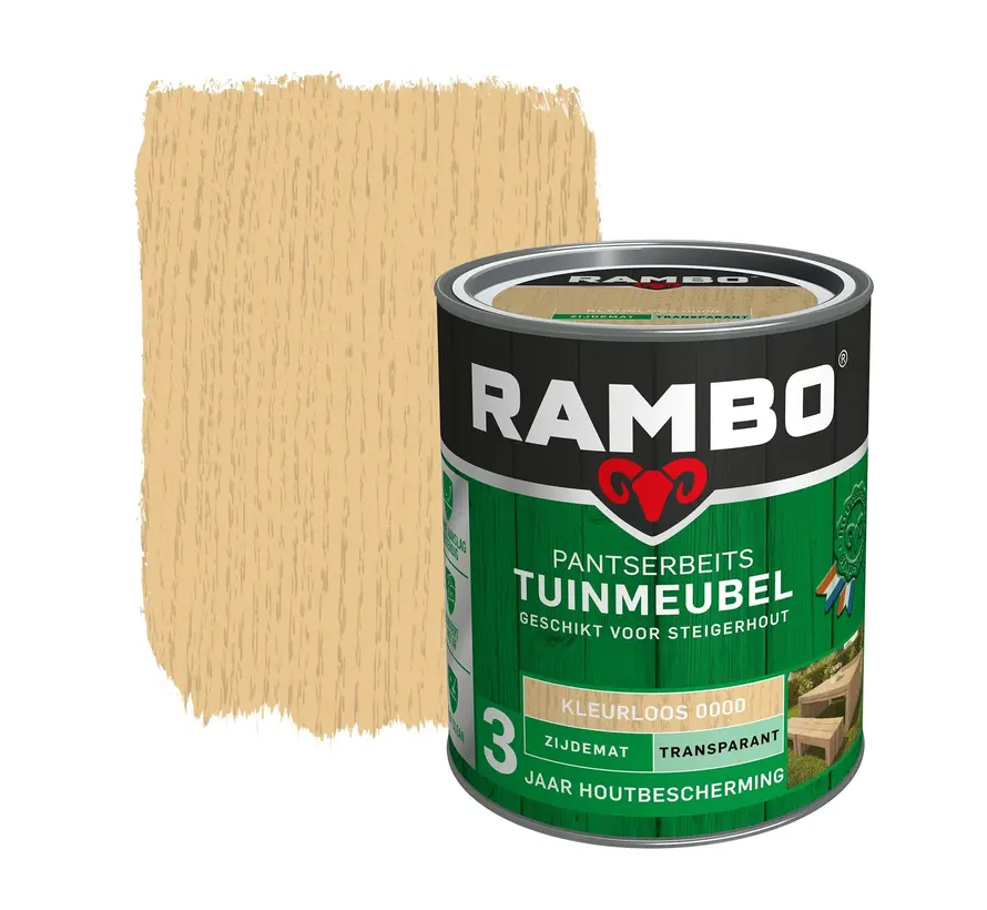 Rambo Pantserbeits Tuinmeubel Zijdeglans Transparant - 750 ML