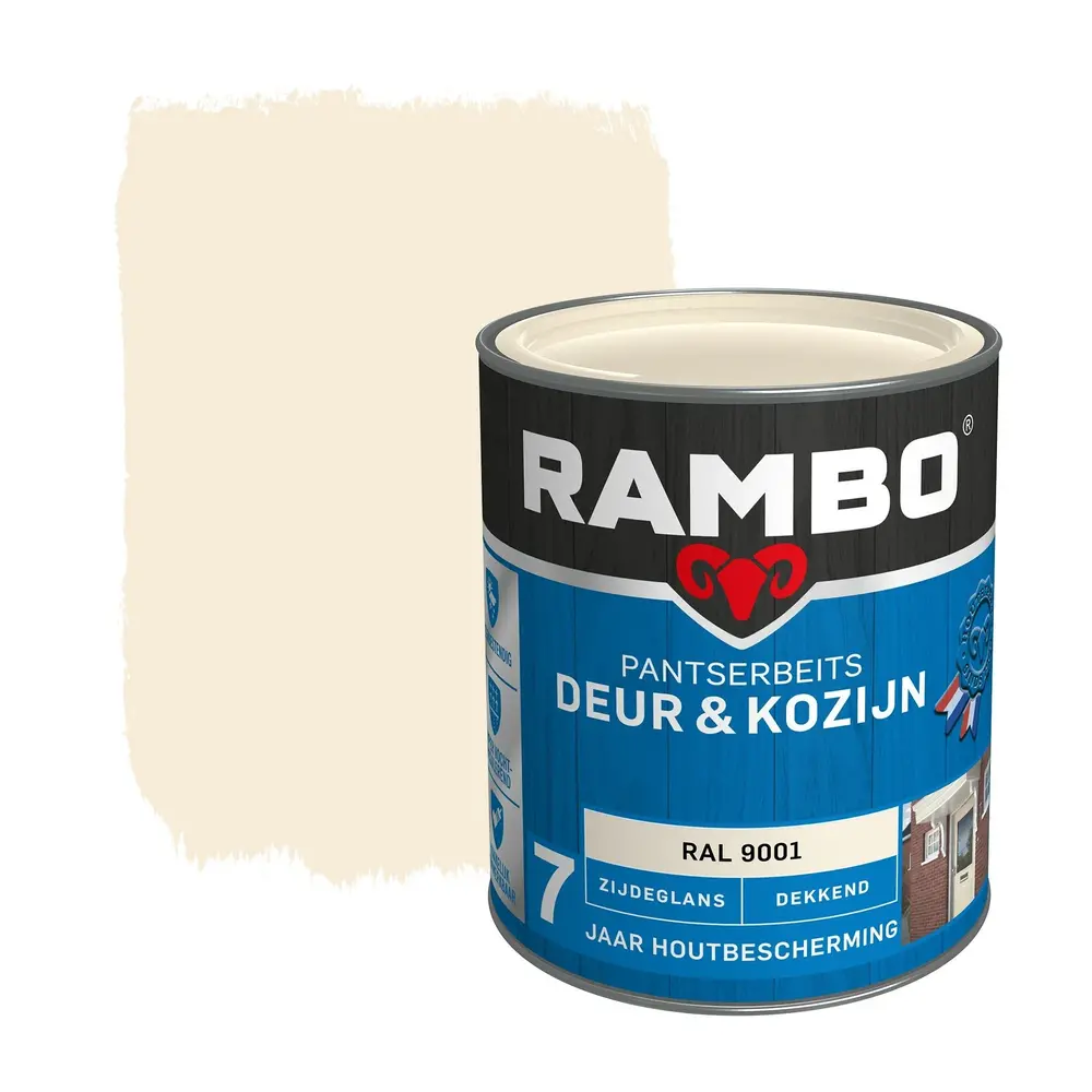 Rambo Pantserbeits Deur&Kozijn Zijdeglans Dekkend Ral 9001 Rambo Pantserbeits Deur&Kozijn Zijdeglans Dekkend Ral 9001