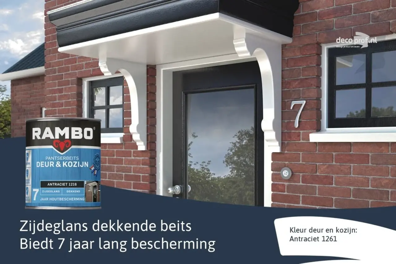 Rambo Pantserbeits Deur&Kozijn Zijdeglans Dekkend Antraciet 1216 Rambo Pantserbeits Deur&Kozijn Zijdeglans Dekkend Antraciet 1216