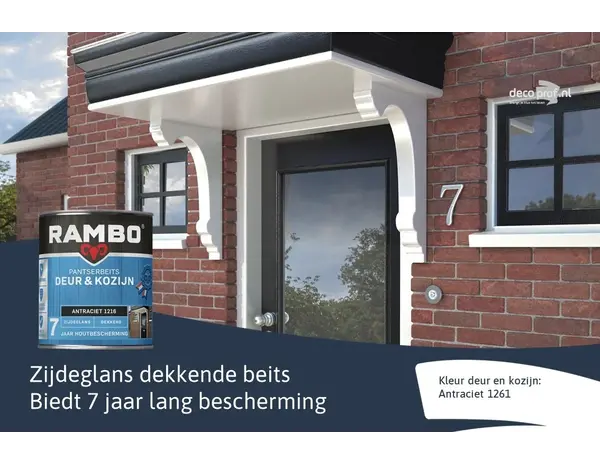 Rambo Pantserbeits Deur&Kozijn Zijdeglans Dekkend Antraciet 1216 Rambo Pantserbeits Deur&Kozijn Zijdeglans Dekkend Antraciet 1216