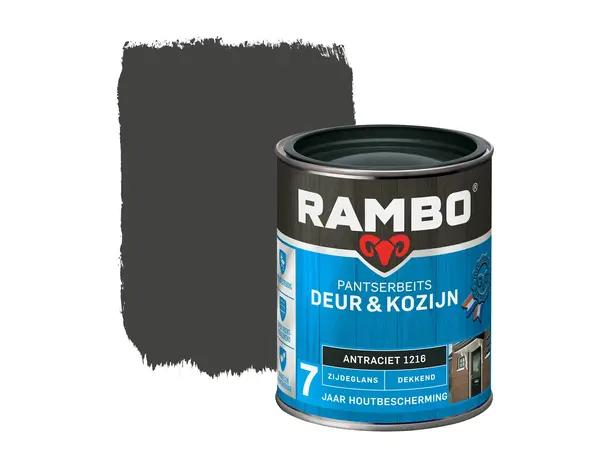 Rambo Pantserbeits Deur&Kozijn Zijdeglans Dekkend Antraciet 1216 Rambo Pantserbeits Deur&Kozijn Zijdeglans Dekkend Antraciet 1216