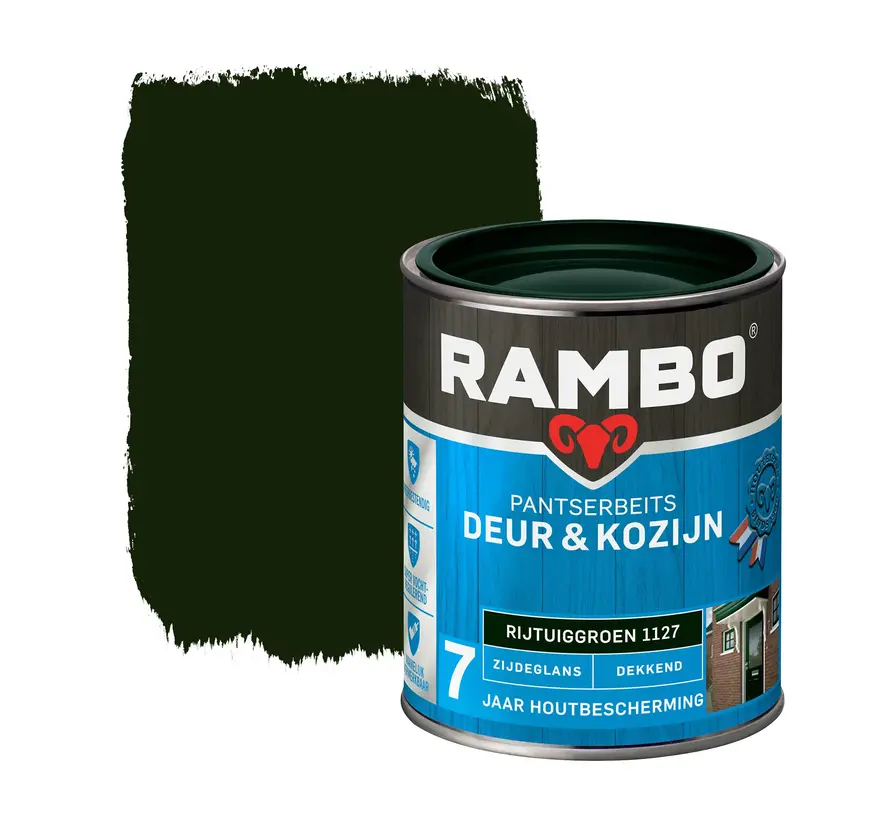 Rambo Pantserbeits Deur&Kozijn Zijdeglans Dekkend Rijtuiggroen 1127 - 750 ML