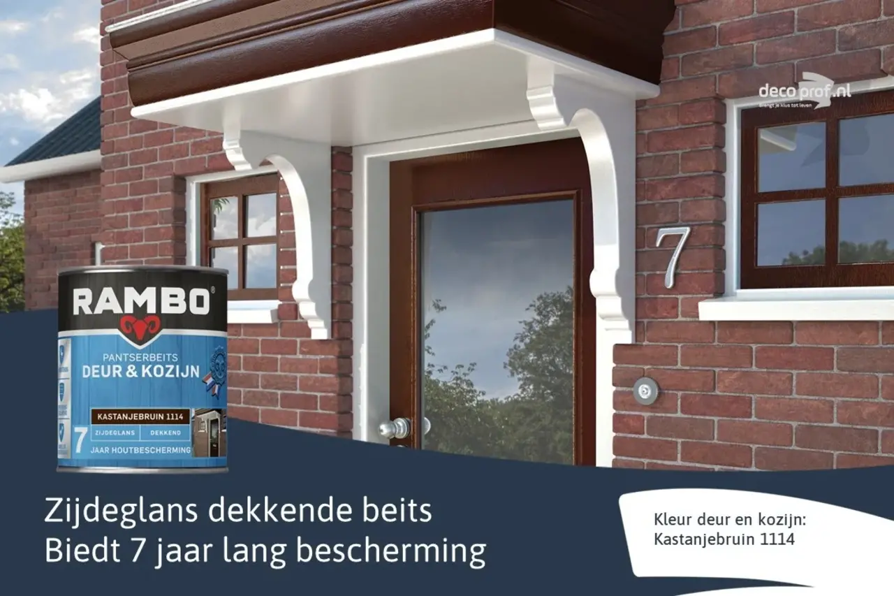 Rambo Pantserbeits Deur&Kozijn Zijdeglans Dekkend Kastanjebruin 1114 Rambo Pantserbeits Deur&Kozijn Zijdeglans Dekkend Kastanjebruin 1114