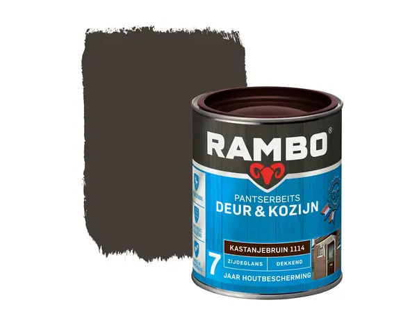 Rambo Pantserbeits Deur&Kozijn Zijdeglans Dekkend Kastanjebruin 1114 Rambo Pantserbeits Deur&Kozijn Zijdeglans Dekkend Kastanjebruin 1114