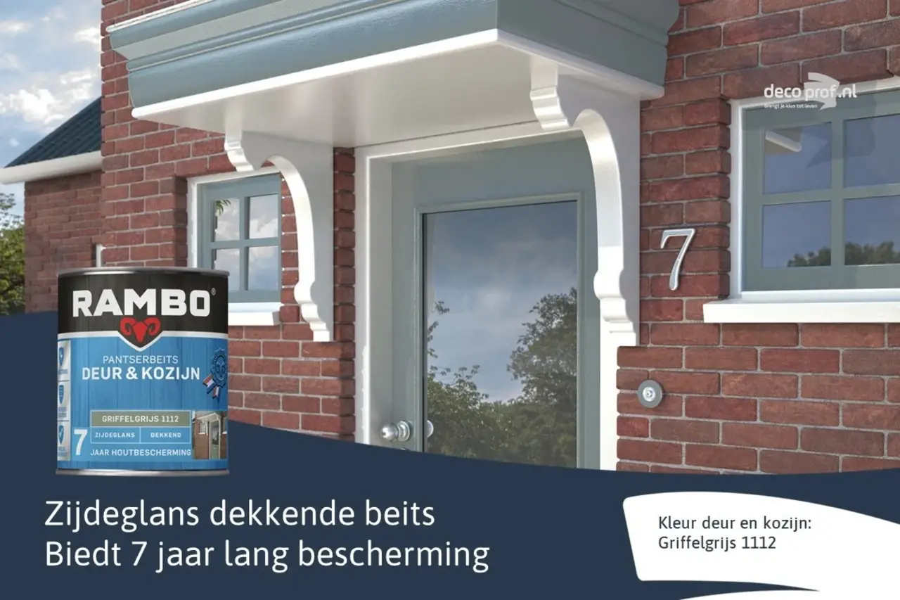 Rambo Pantserbeits Deur&Kozijn Zijdeglans Dekkend Griffelgrijs 1112