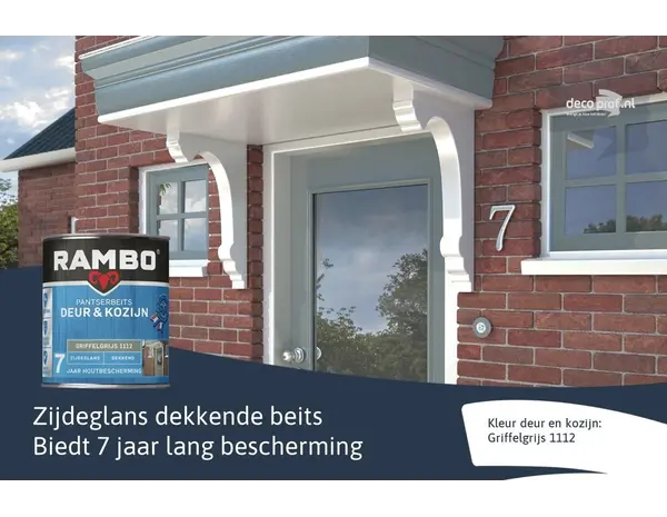 Rambo Pantserbeits Deur&Kozijn Zijdeglans Dekkend Griffelgrijs 1112