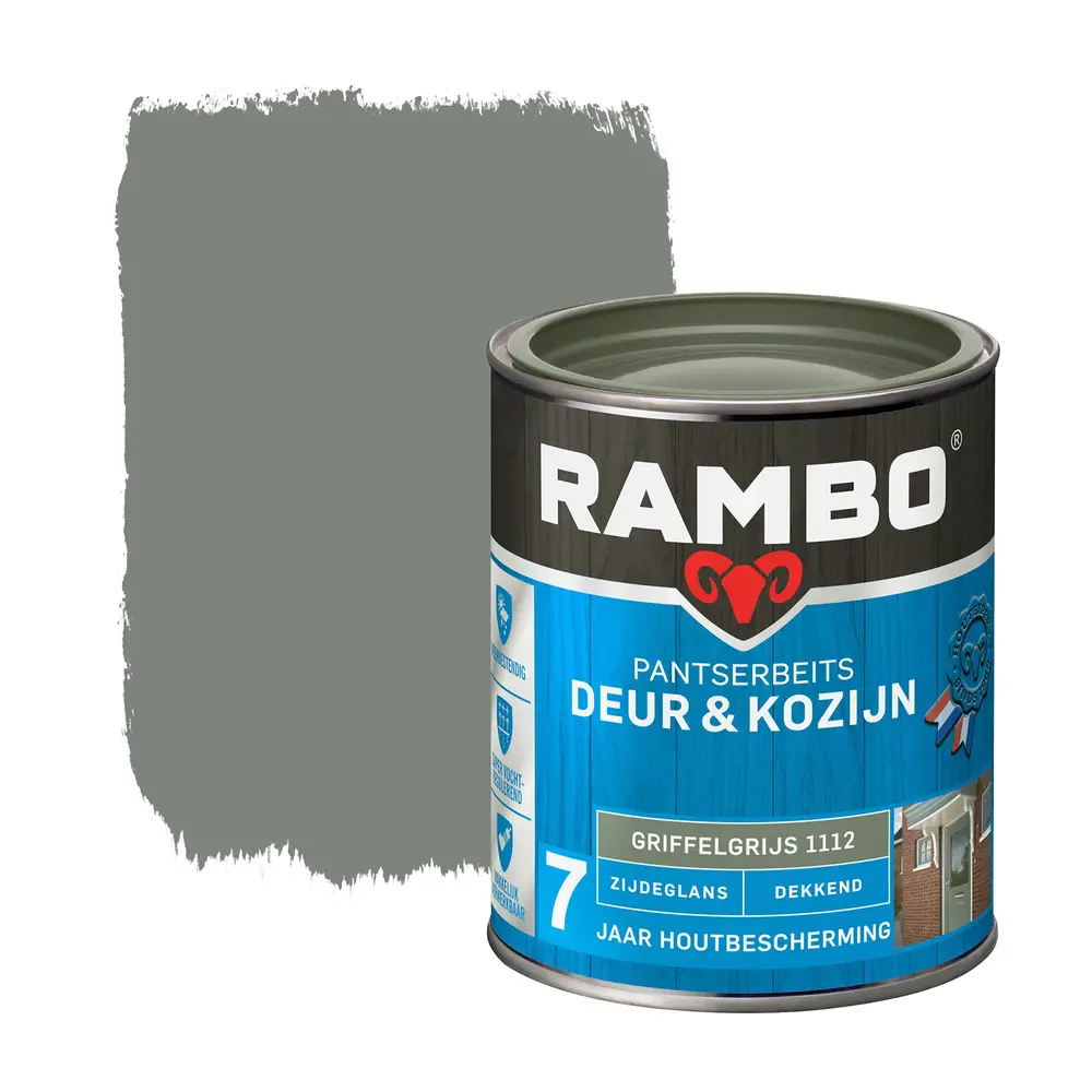Rambo Pantserbeits Deur&Kozijn Zijdeglans Dekkend Griffelgrijs 1112