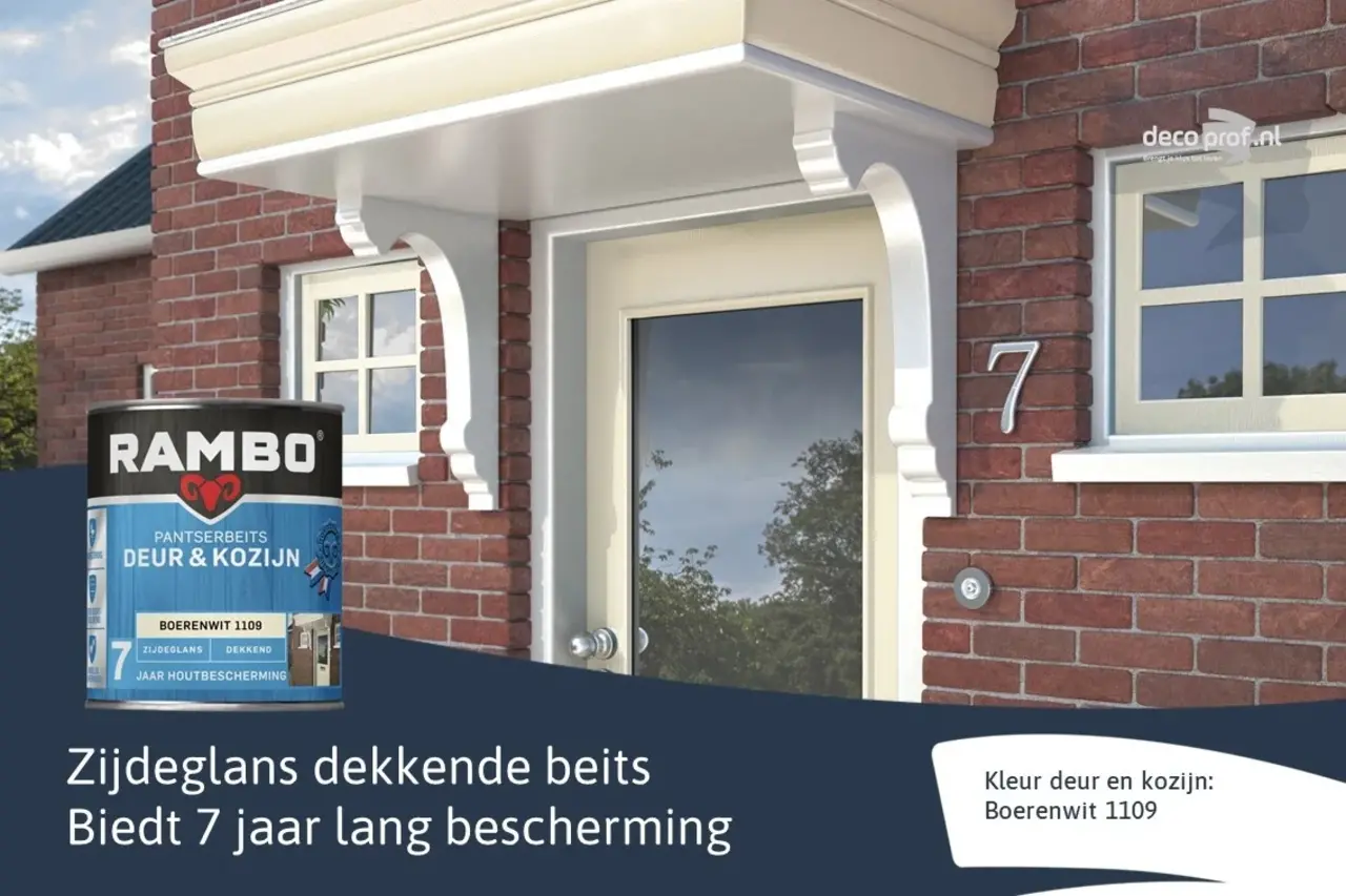 Rambo Pantserbeits Deur&Kozijn Zijdeglans Dekkend Boerenwit 1109 Rambo Pantserbeits Deur&Kozijn Zijdeglans Dekkend Boerenwit 1109
