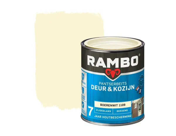 Rambo Pantserbeits Deur&Kozijn Zijdeglans Dekkend Boerenwit 1109 Rambo Pantserbeits Deur&Kozijn Zijdeglans Dekkend Boerenwit 1109