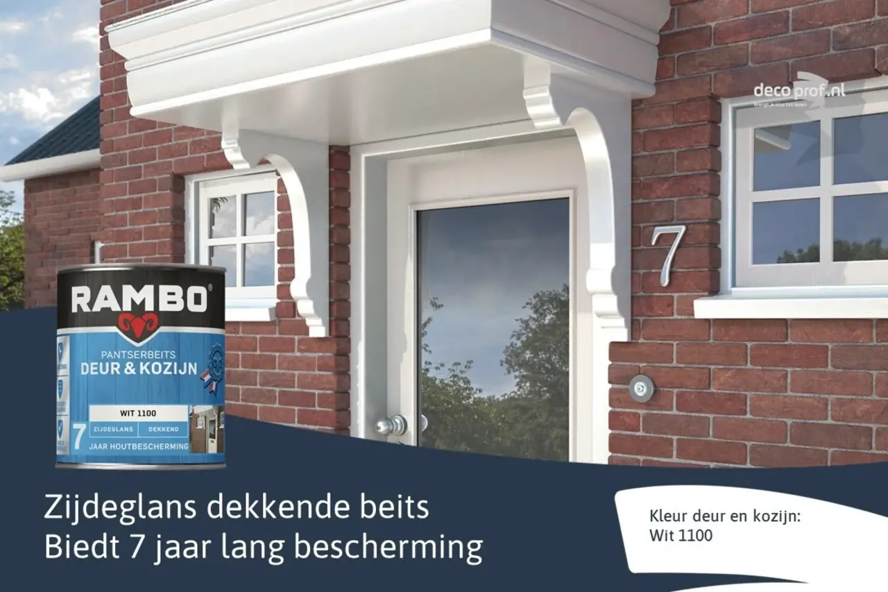 Rambo Pantserbeits Deur&Kozijn Zijdeglans Dekkend Wit 1100