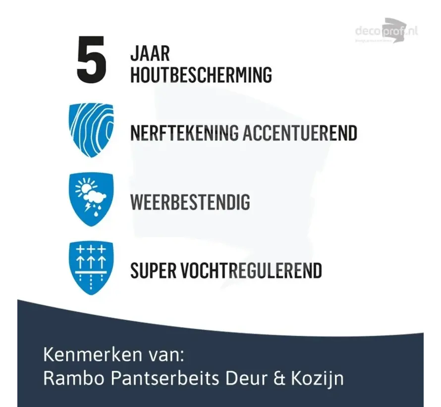 Rambo Pantserbeits Deur&Kozijn Hoogglans Transparant Notenhout 1207 - 750 ML