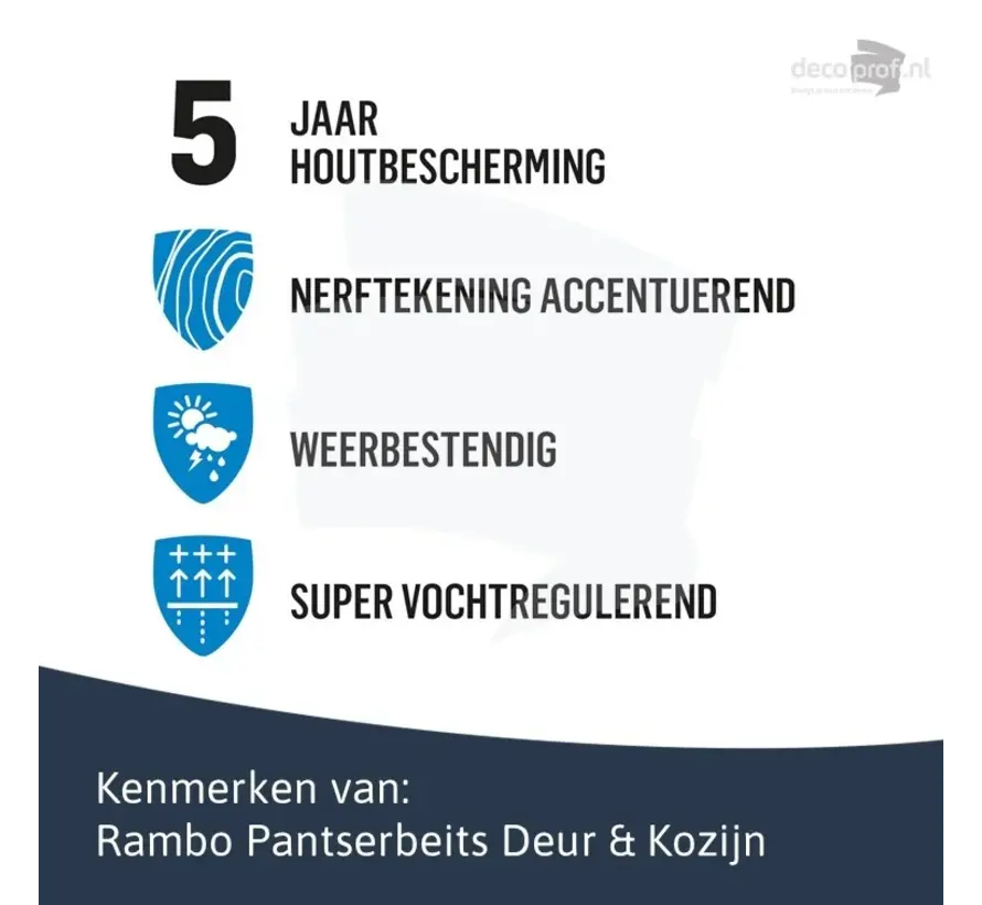 Rambo Pantserbeits Deur&Kozijn Hoogglans Transparant Mahonie 1206 - 750 ML