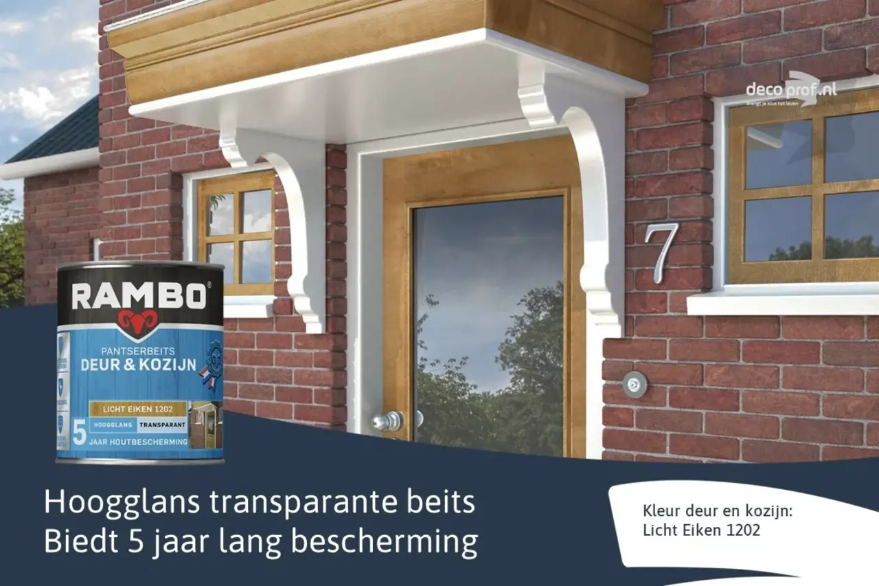 Rambo Pantserbeits Deur&Kozijn Hoogglans Transparant L.Eiken 1202