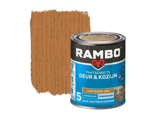 Rambo Pantserbeits Deur&Kozijn Hoogglans Transparant L.Eiken 1202