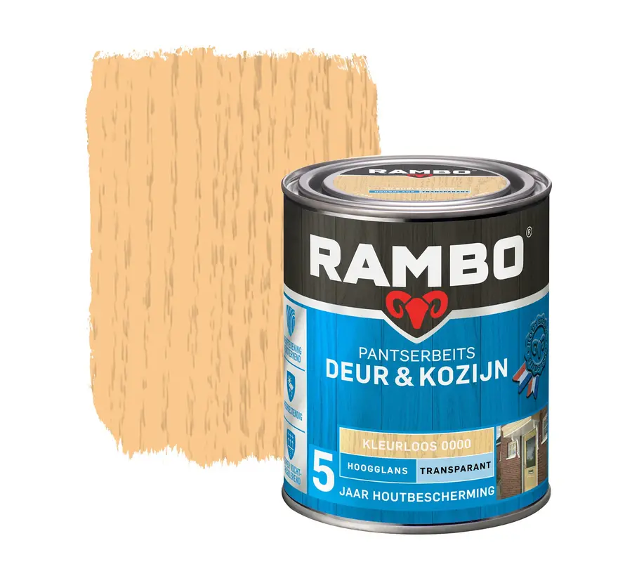 Rambo Pantserbeits Deur&Kozijn Hoogglans Transparant - 750 ML