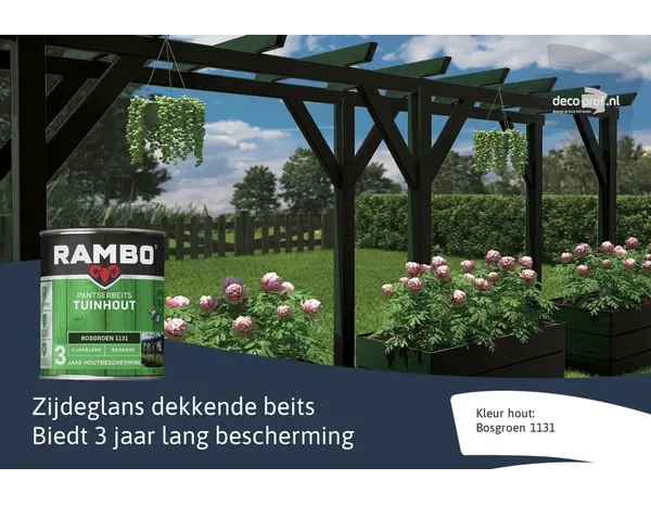 Rambo Pantserbeits Tuinhout Zijdeglans Dekkend Bosgroen 1131 Rambo Pantserbeits Tuinhout Zijdeglans Dekkend Bosgroen 1131