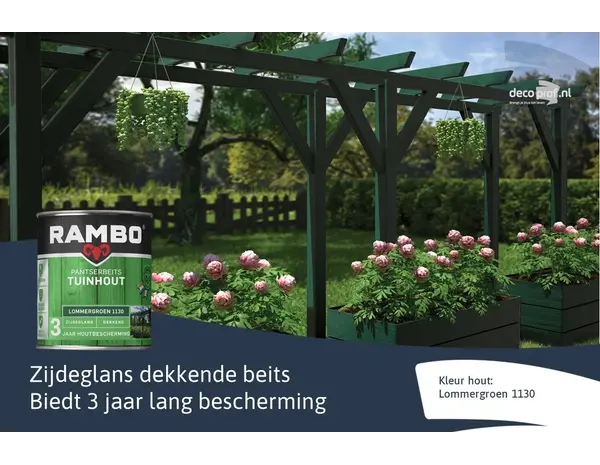 Rambo Pantserbeits Tuinhout Zijdeglans Dekkend Lommergroen 1130