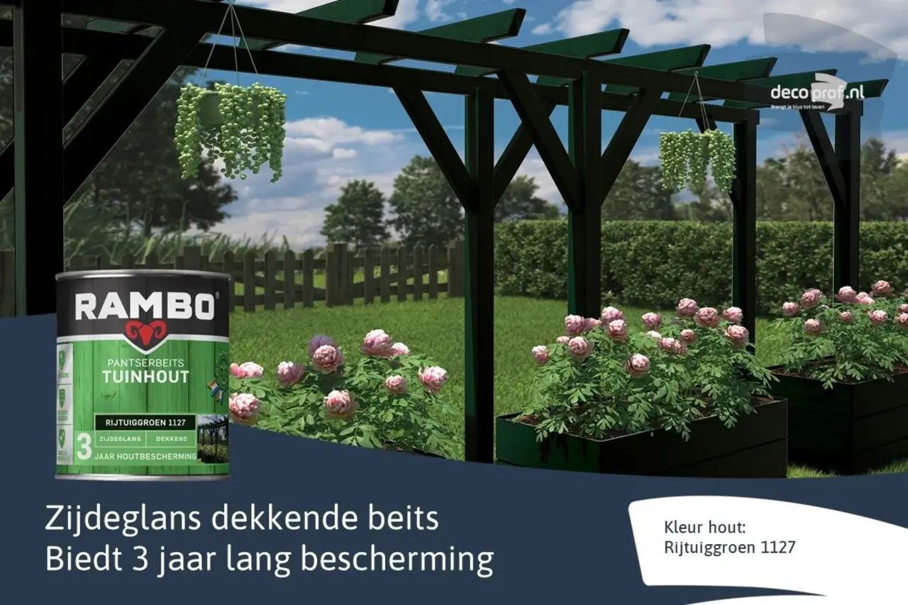 Rambo Pantserbeits Tuinhout Zijdeglans Dekkend Rijtuiggroen 1127