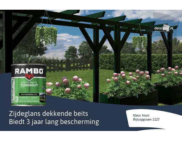 Rambo Pantserbeits Tuinhout Zijdeglans Dekkend Rijtuiggroen 1127