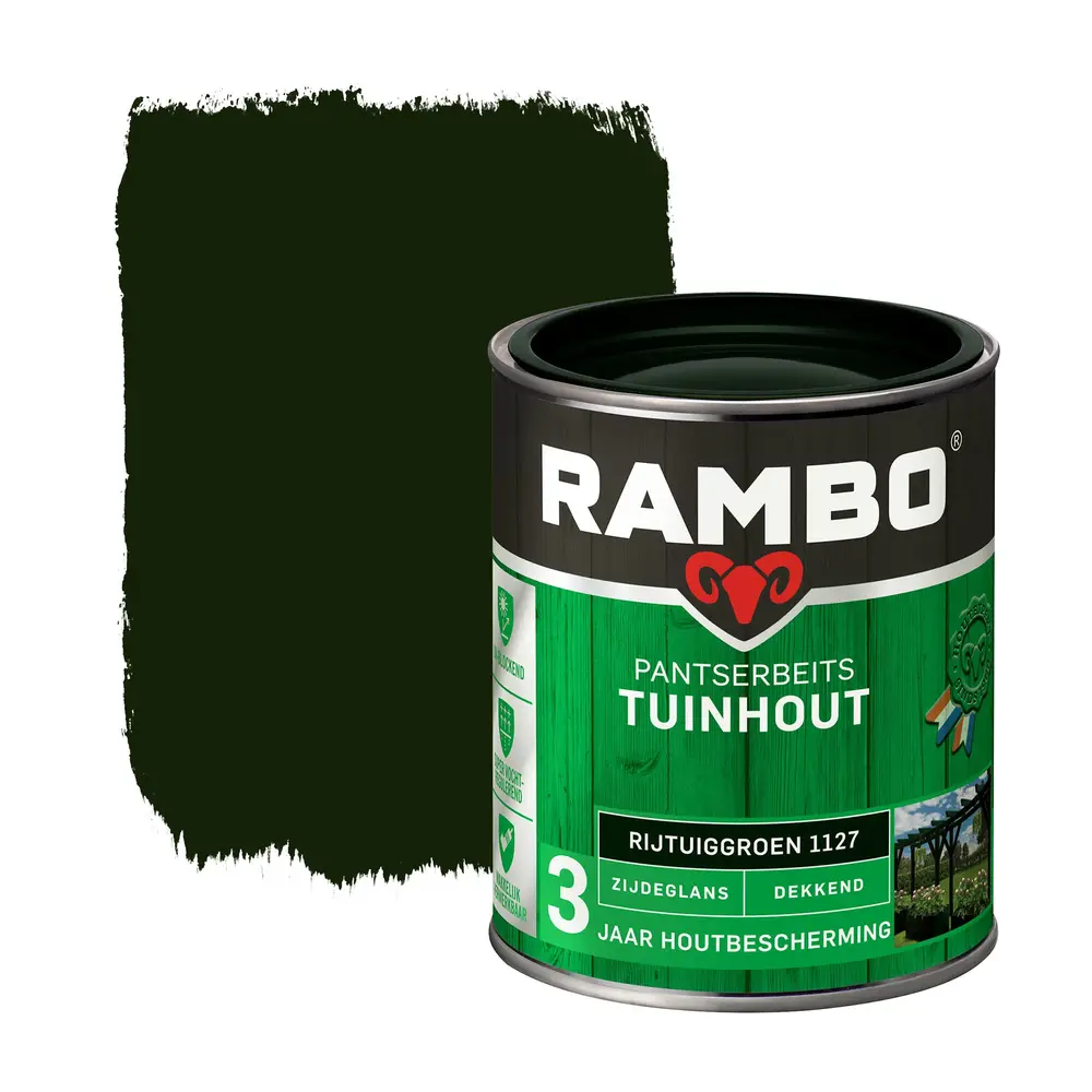 Rambo Pantserbeits Tuinhout Zijdeglans Dekkend Rijtuiggroen 1127
