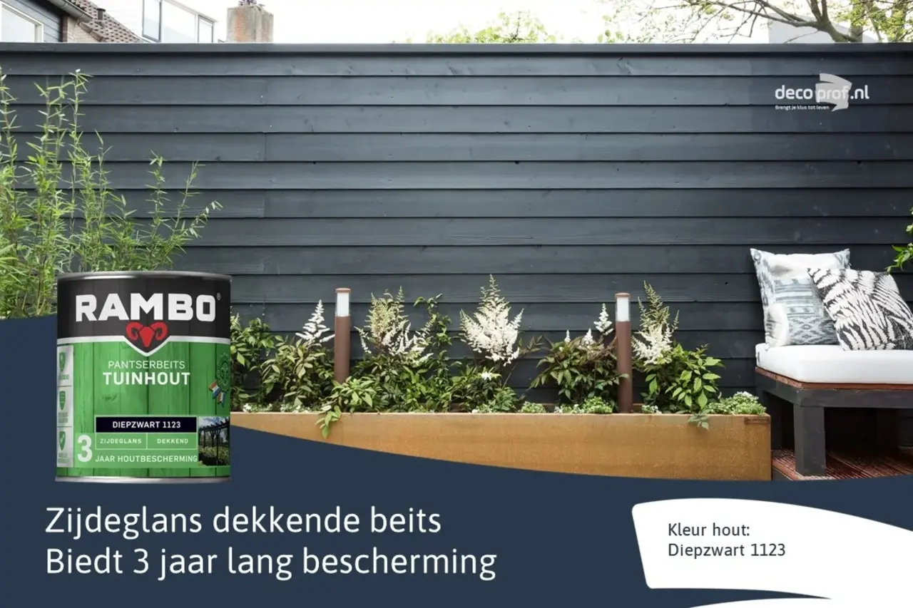 Rambo Pantserbeits Tuinhout Zijdeglans Dekkend Diepzwart 1123