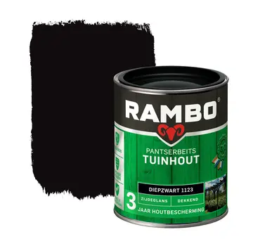 Rambo Pantserbeits Tuinhout Zijdeglans Dekkend Diepzwart 1123