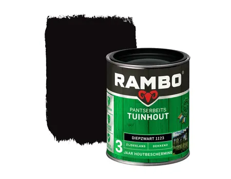 Rambo Pantserbeits Tuinhout Zijdeglans Dekkend Diepzwart 1123