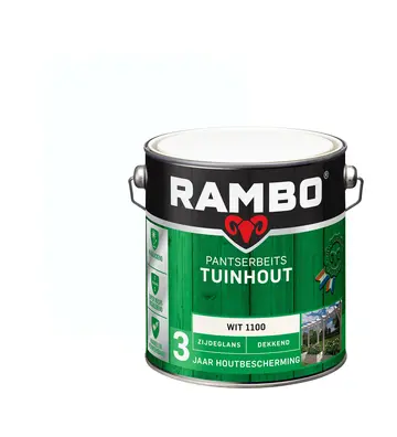 Rambo Pantserbeits Tuinhout Zijdeglans Dekkend Wit 1100