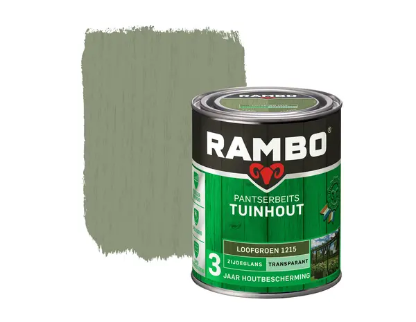 Rambo Pantserbeits Tuinhout Zijdeglans Transparant Loofgroen 1215 Rambo Pantserbeits Tuinhout Zijdeglans Transparant Loofgroen 1215